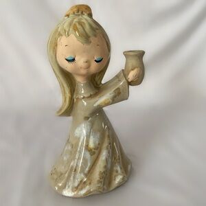 Vintage ceramic japan cute girl figurine home decor kawaii kitsch retro mod